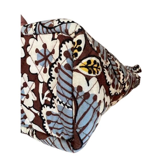 Vera Bradley Retired 2010 Slate Blooms The Gabby Quilted Tote Handbag Brown Gray - Picture 5 of 12
